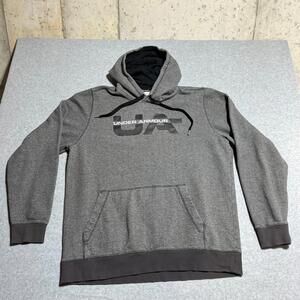 Under Armour Men's XL Hoodie Pullover All Season Gear Gray Spell Out
